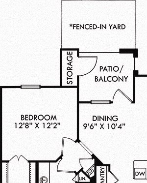 Marabella with Attached Garage and Fenced-in Yard Marabella with Kitchen, Living, Dining, 1 Bedroom , 1 Bath, Attached Garage and Fenced-in Yard